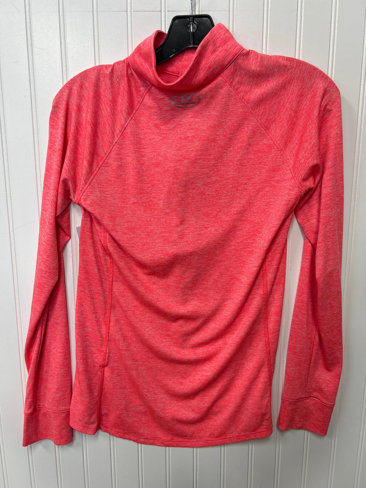 Athletic Top Ls Collar By Under Armour In Orange, Size:S