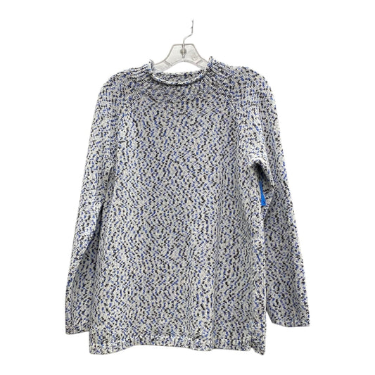 Sweater By Talbots In Blue & Cream, Size:L