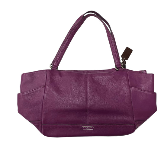 Handbag Designer By Coach In Purple, Size:Medium