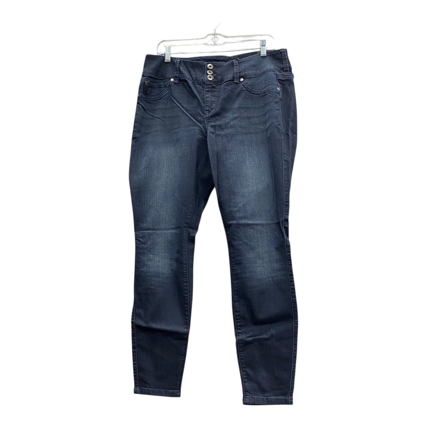 Jeans Skinny By Torrid In Blue Denim, Size:14