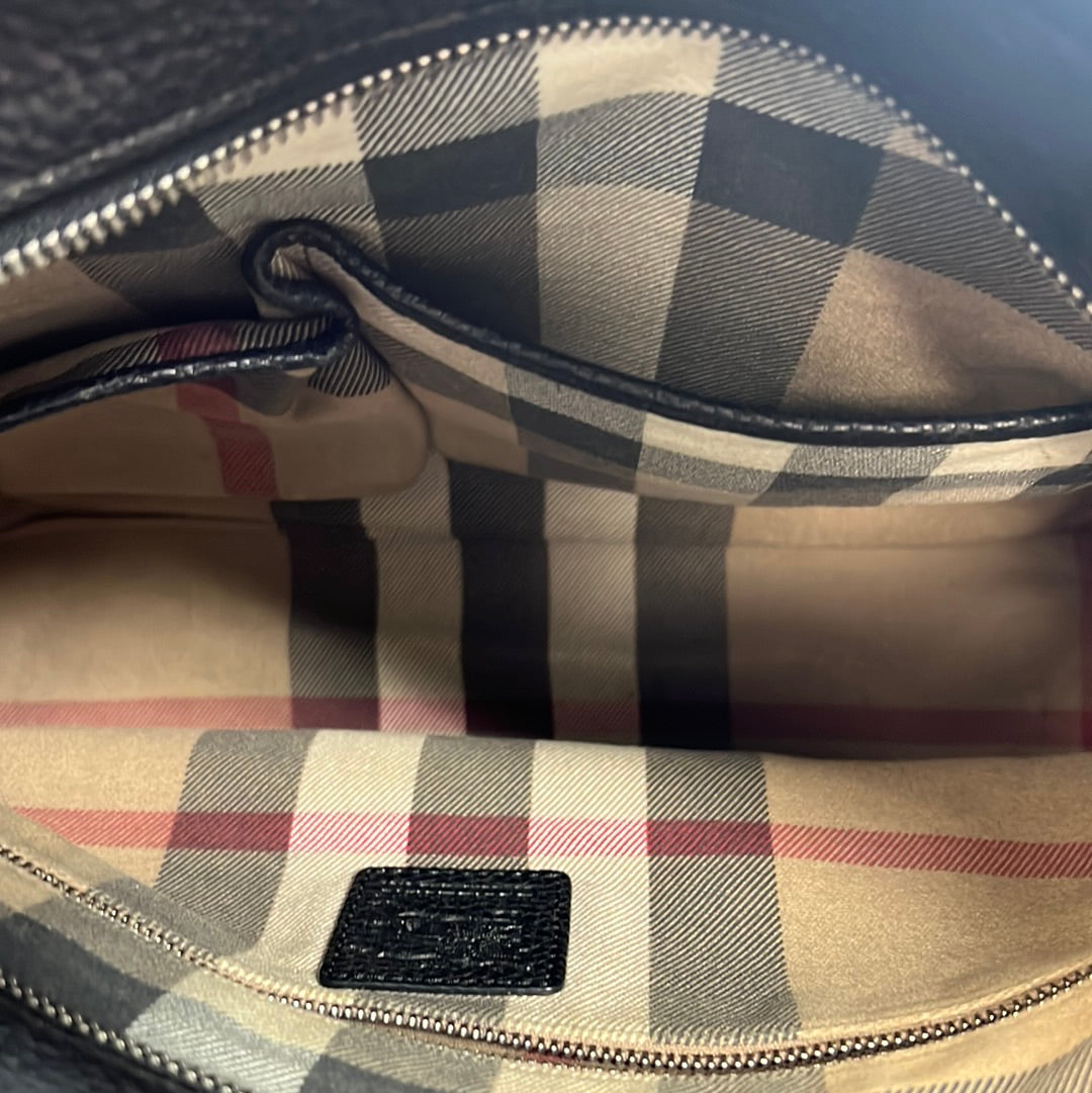 Burberry Nova Check Mixed Media Designer Handbag