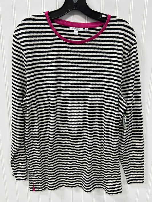 Top Ls By Chicos In Black & White, Size:Xl