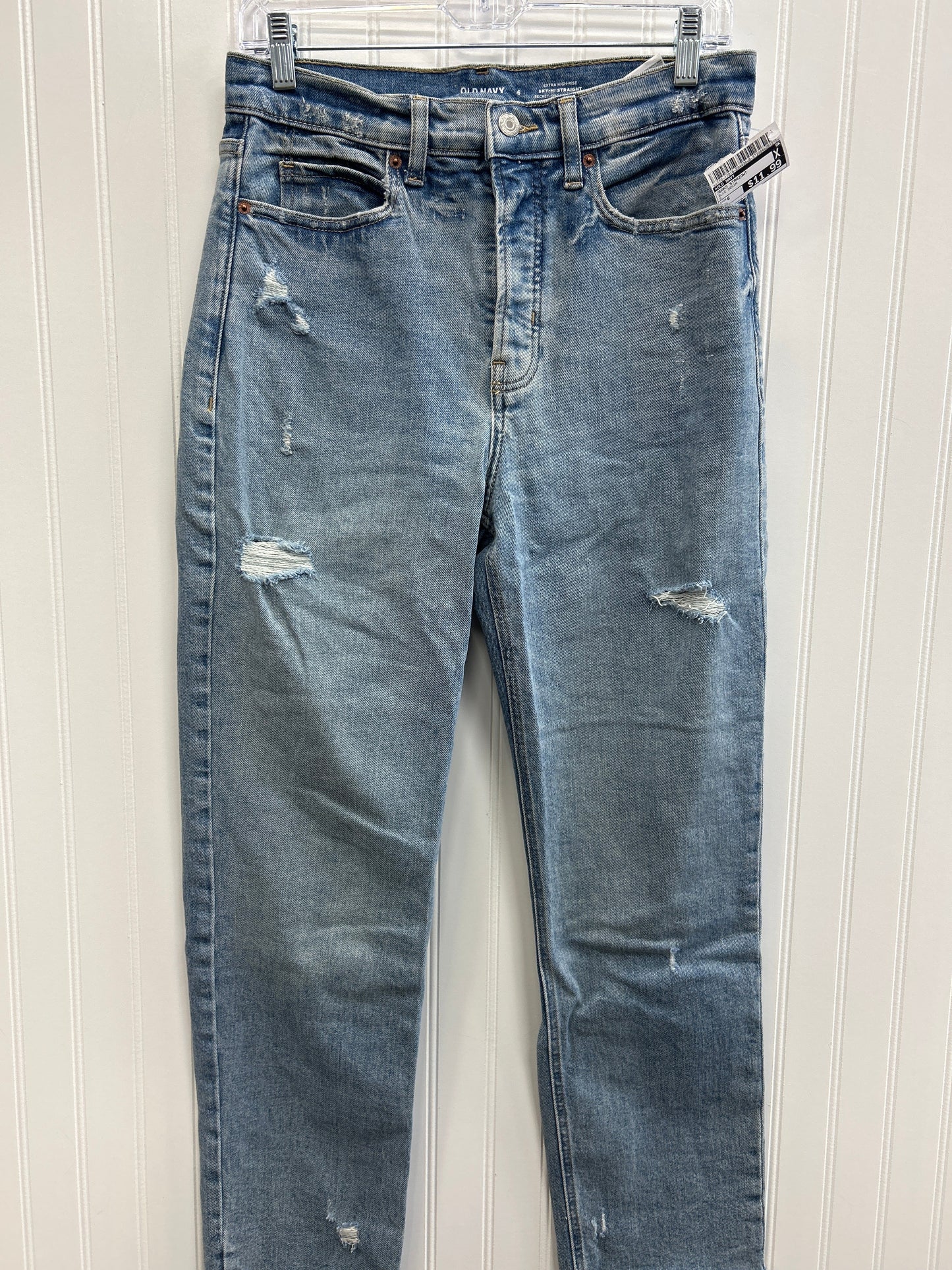 Jeans Straight By Old Navy In Blue Denim, Size:6
