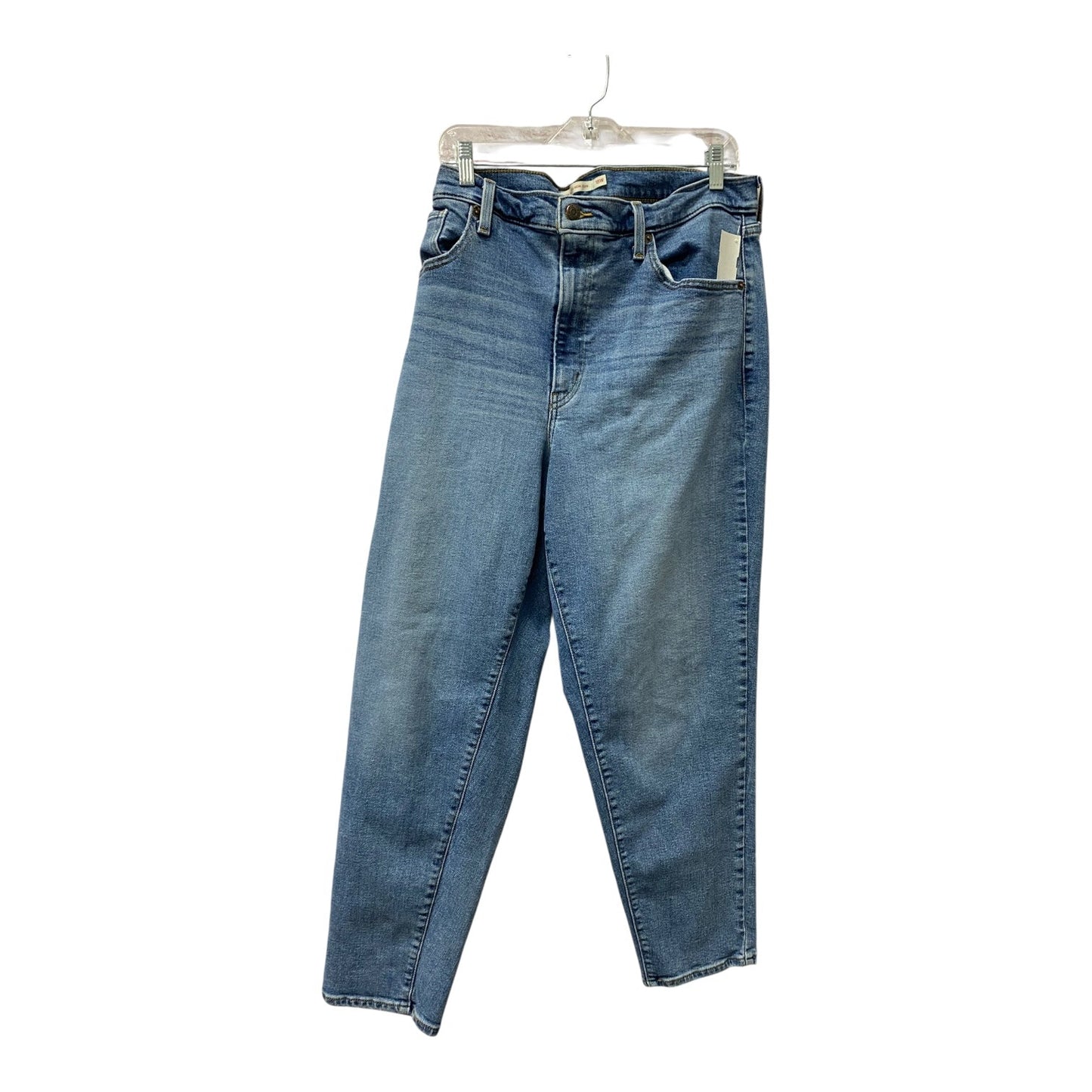 Jeans Straight By Levis In Blue Denim, Size:18