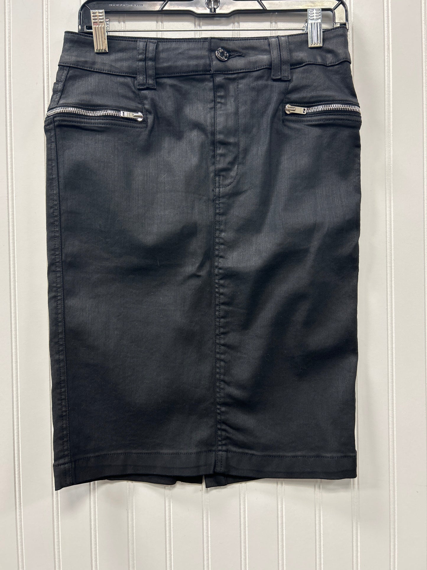 Skirt Midi By 7 For All Mankind In Black, Size:6