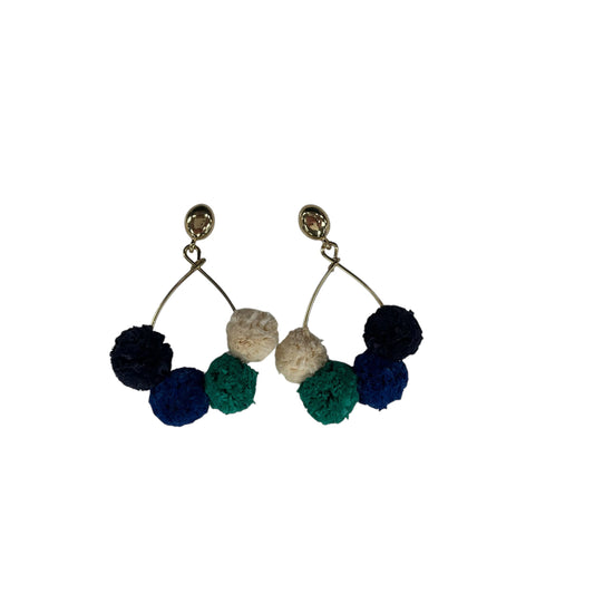 Earrings Dangle/Drop By Cmf In Blue & Gold