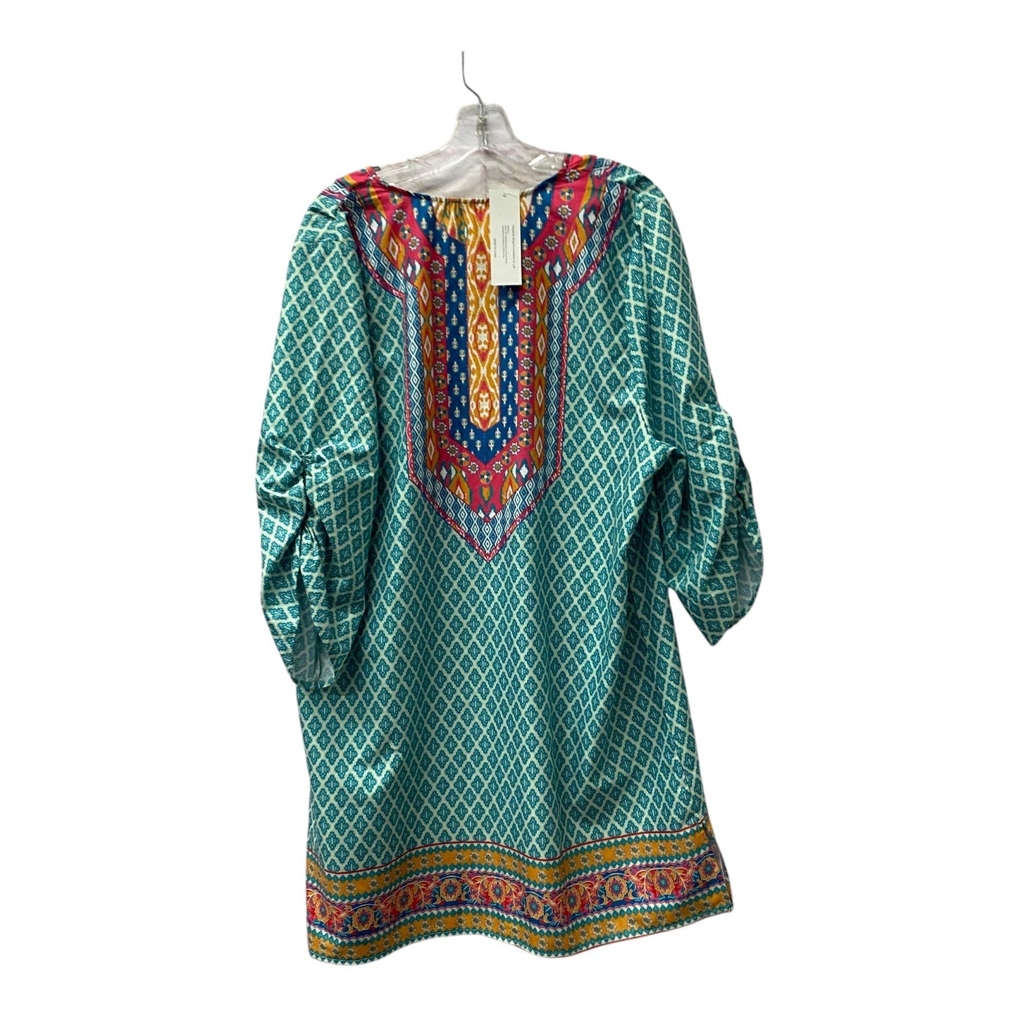 Swimwear Cover-Up By Urban coco In Green & Pink, Size:1X