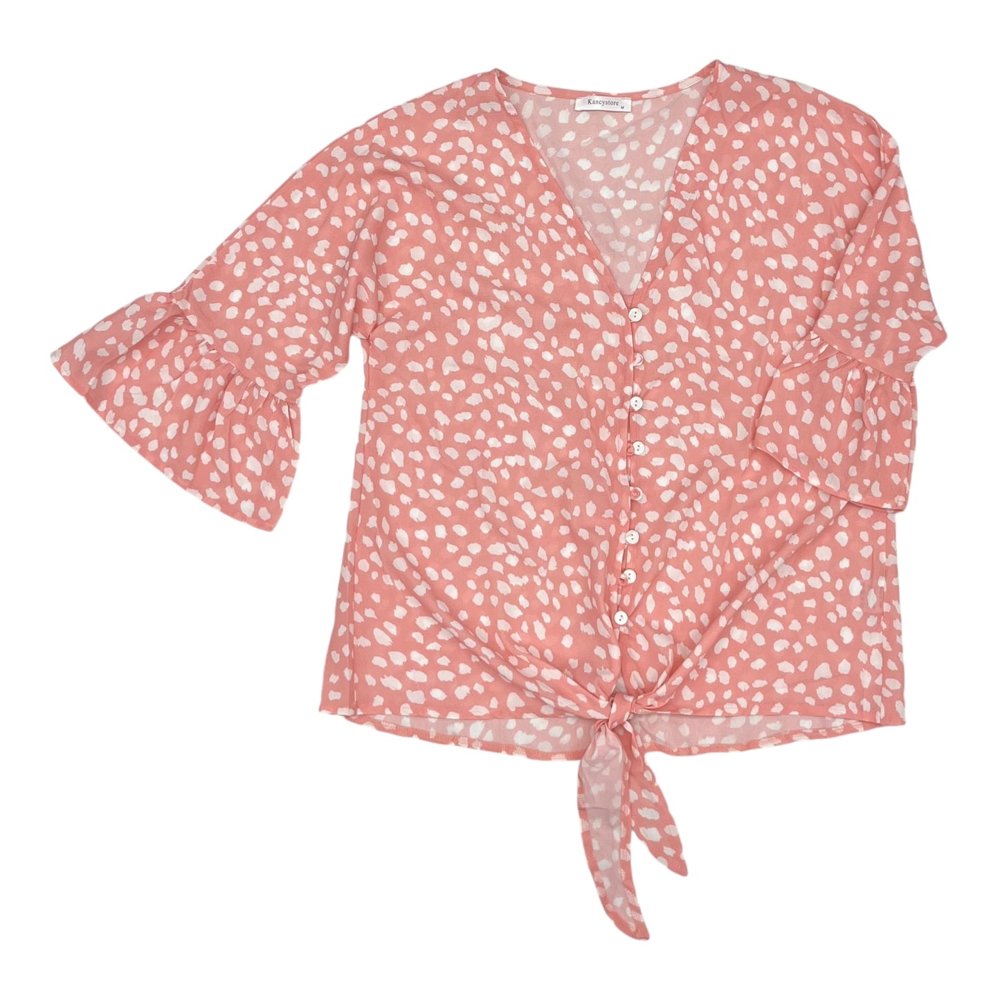 Blouse Ls By Clothes Mentor In Pink, Size:M