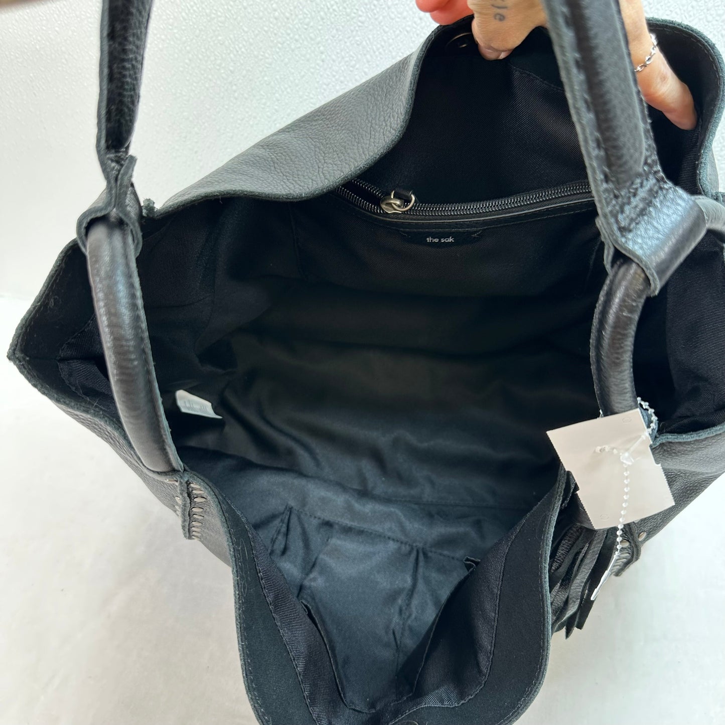 Sak Los Feliz large black leather tote Handbag By The Sak, Size: Large