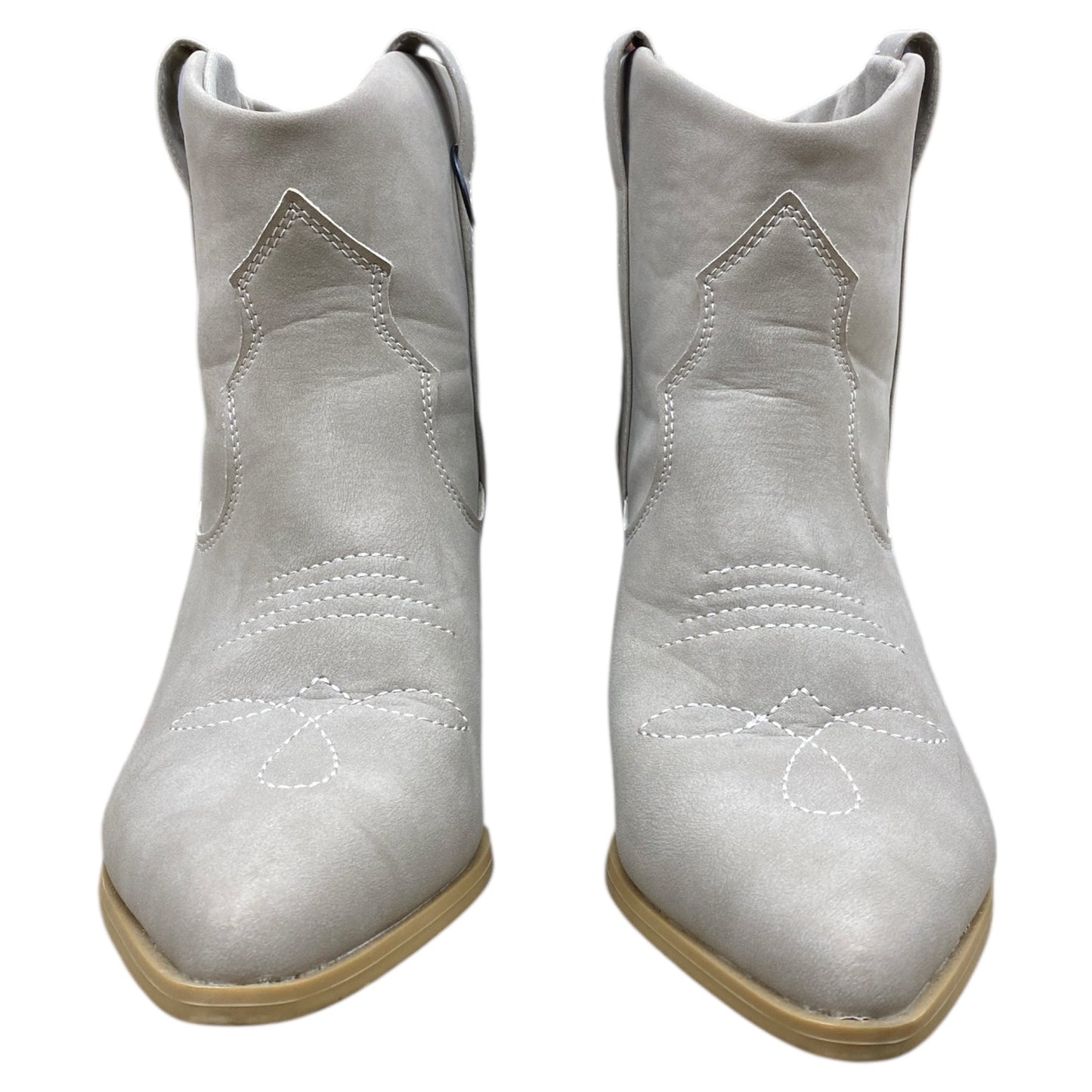 Boots Ankle Heels By Qupid In Grey, Size:7.5