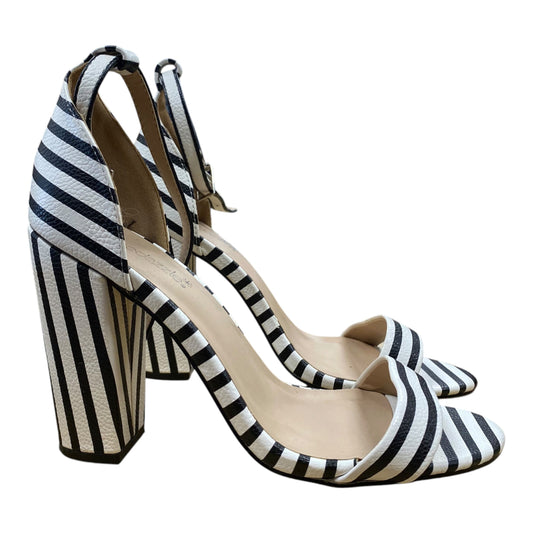 Shoes Heels Block By Shoedazzle In Black & White, Size:8.5