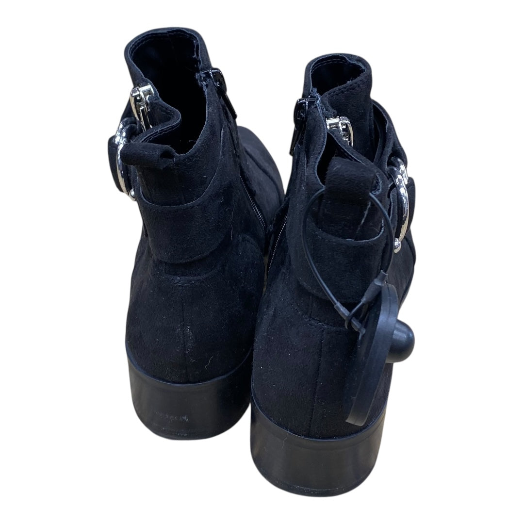 Boots Ankle Heels By Nine West In Black, Size:9