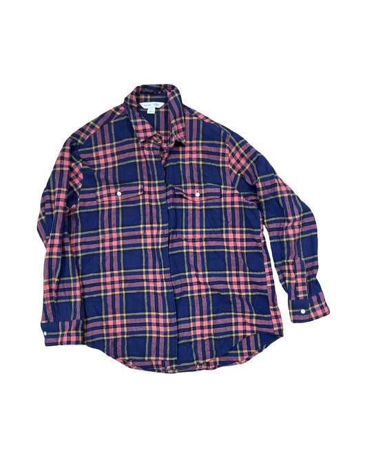 Blouse Ls By Old Navy In Blue & Orange, Size:M