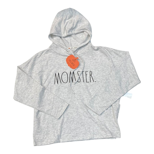Sweatshirt Hoodie By Rae Dunn In Grey, Size:L