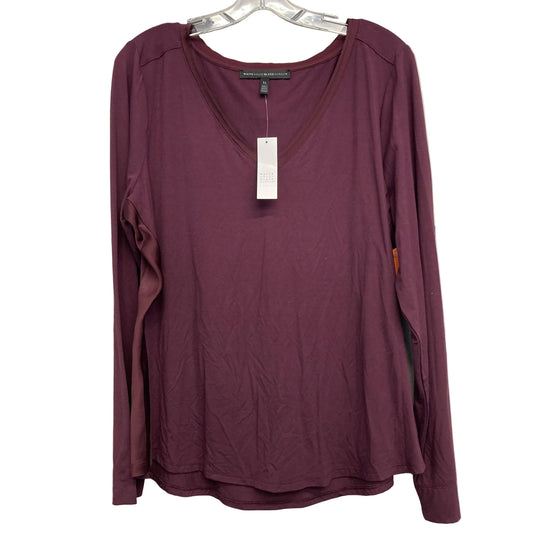 Top Ls Basic By White House Black Market In Maroon, Size:Xl