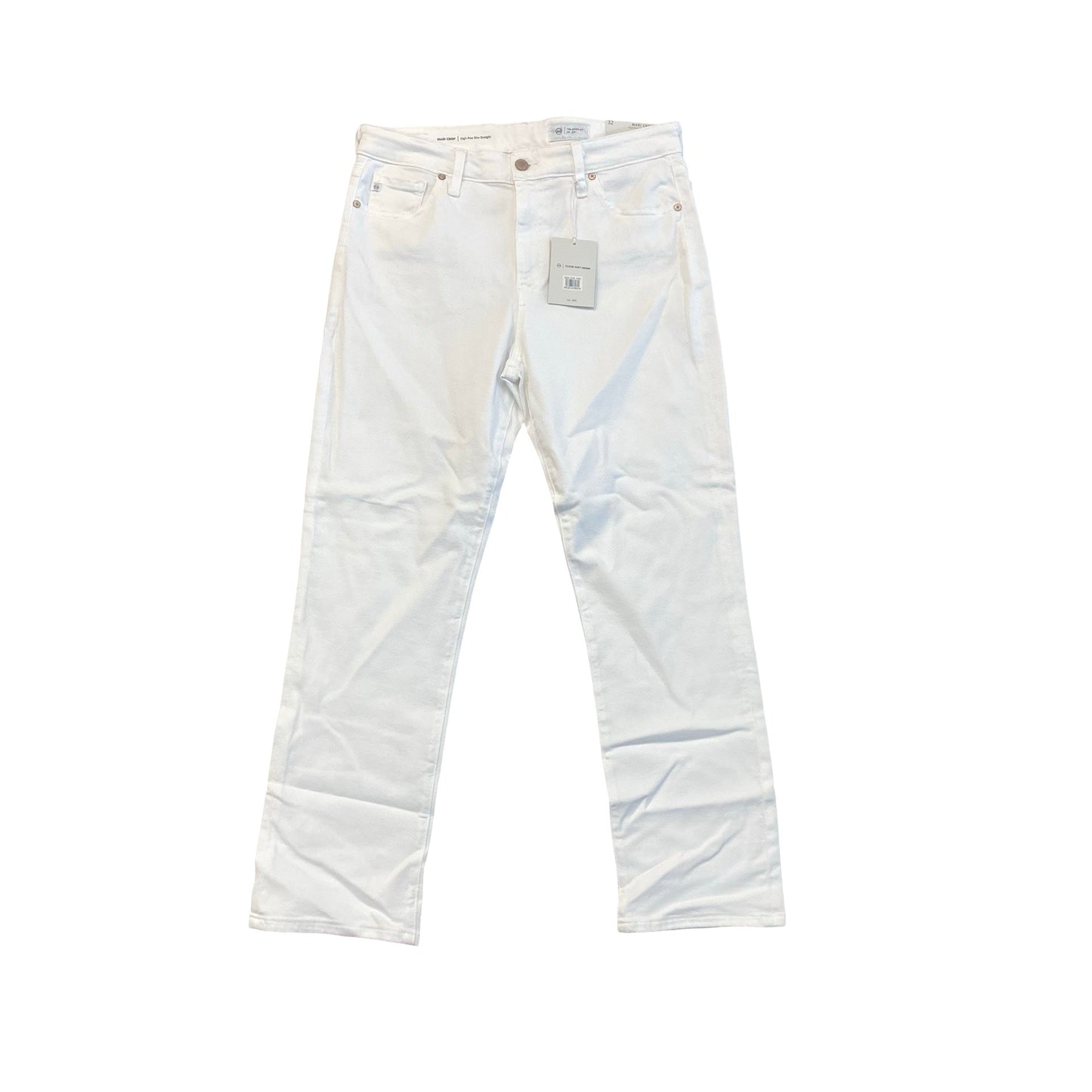Jeans Straight By Ag Jeans In White, Size:14