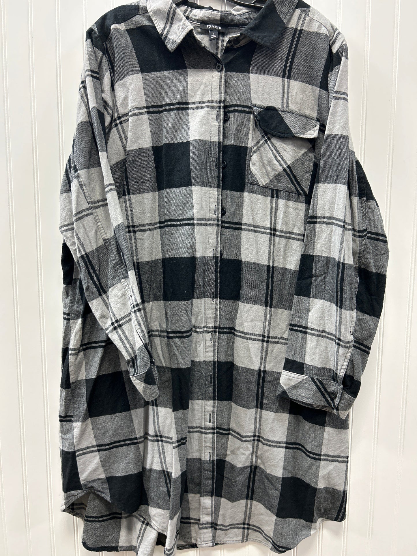 Dress Casual Midi By Torrid In Grey, Size:3