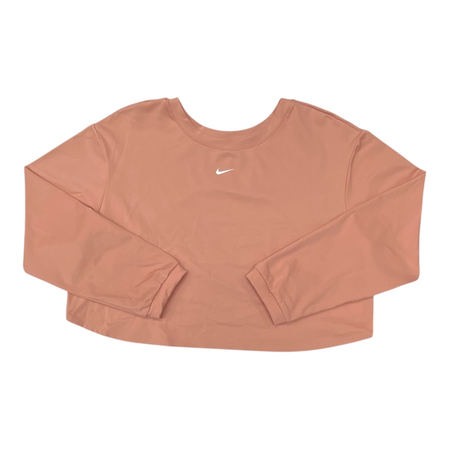Athletic Top Ls Crewneck By Nike In Pink, Size:L
