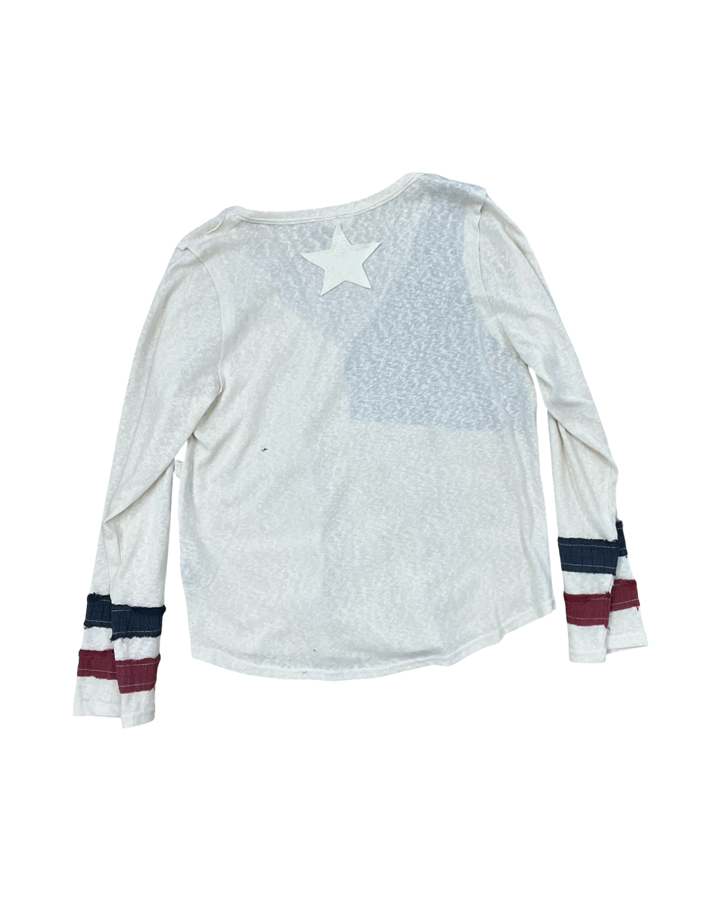 Top Ls By Pol In Blue & Red & White, Size:S