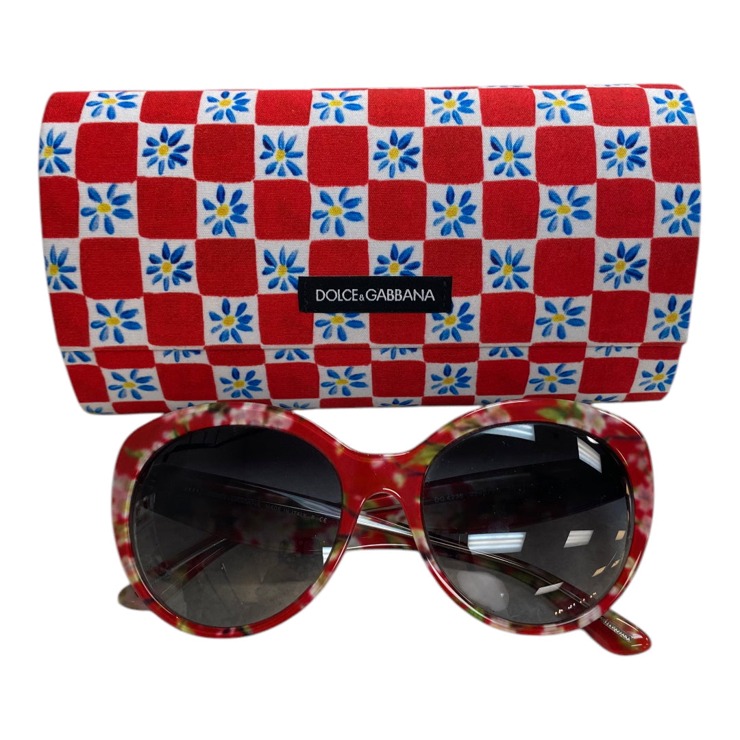 Sunglasses Luxury Designer By Dolce And Gabbana In Floral Print