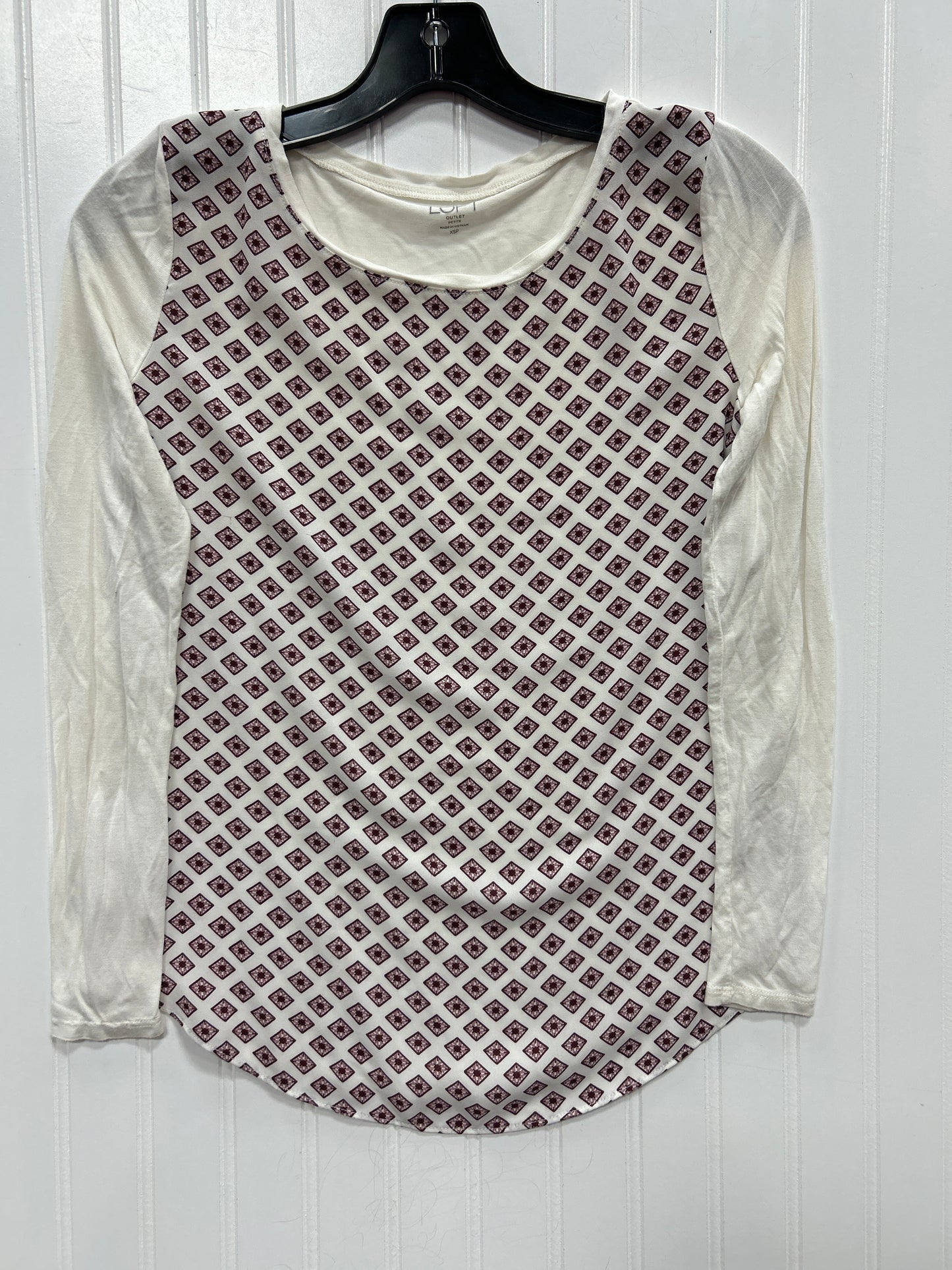 Top Ls By Loft In Cream, Size:Xsp