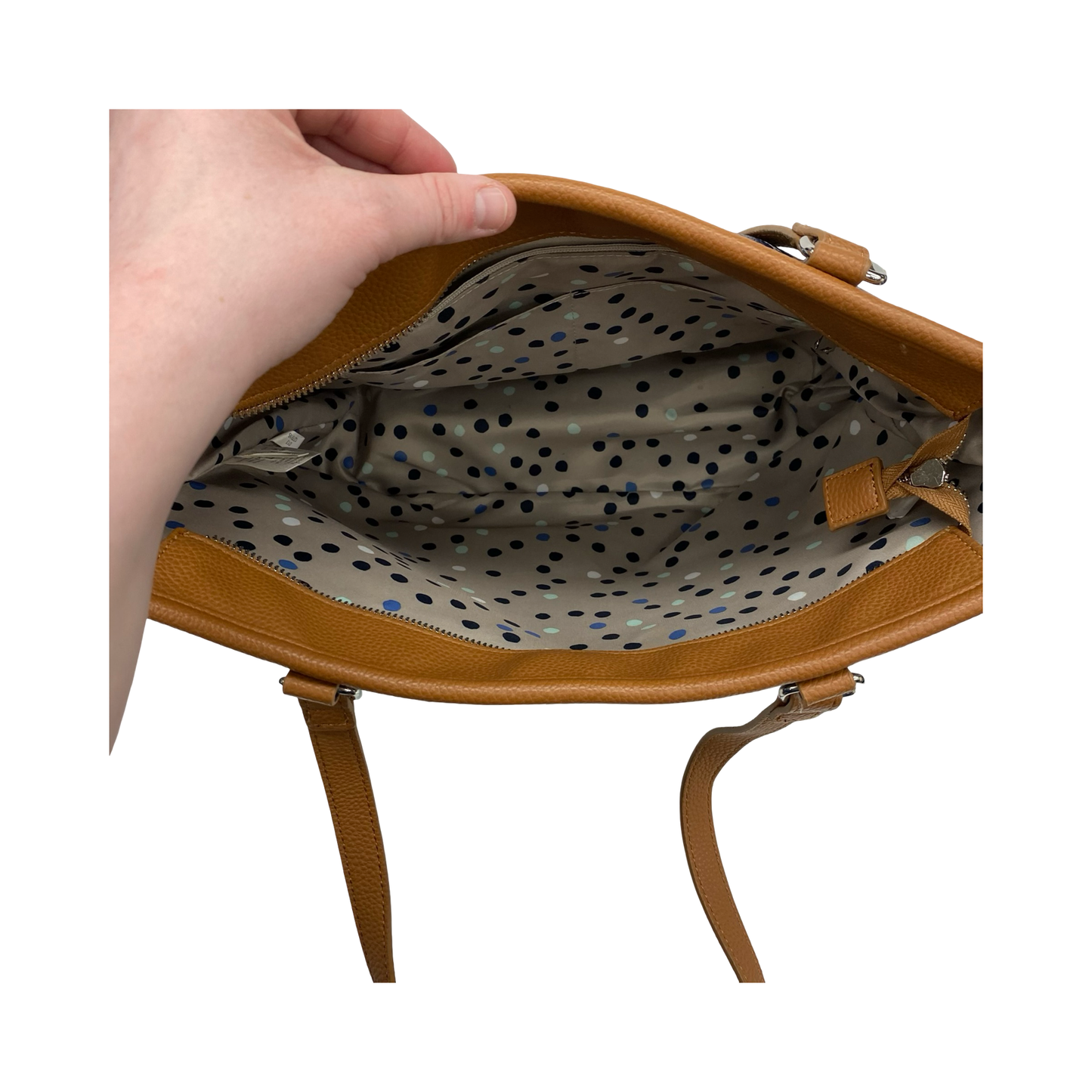 Handbag By Thirty One In Blue & Tan, Size:Medium