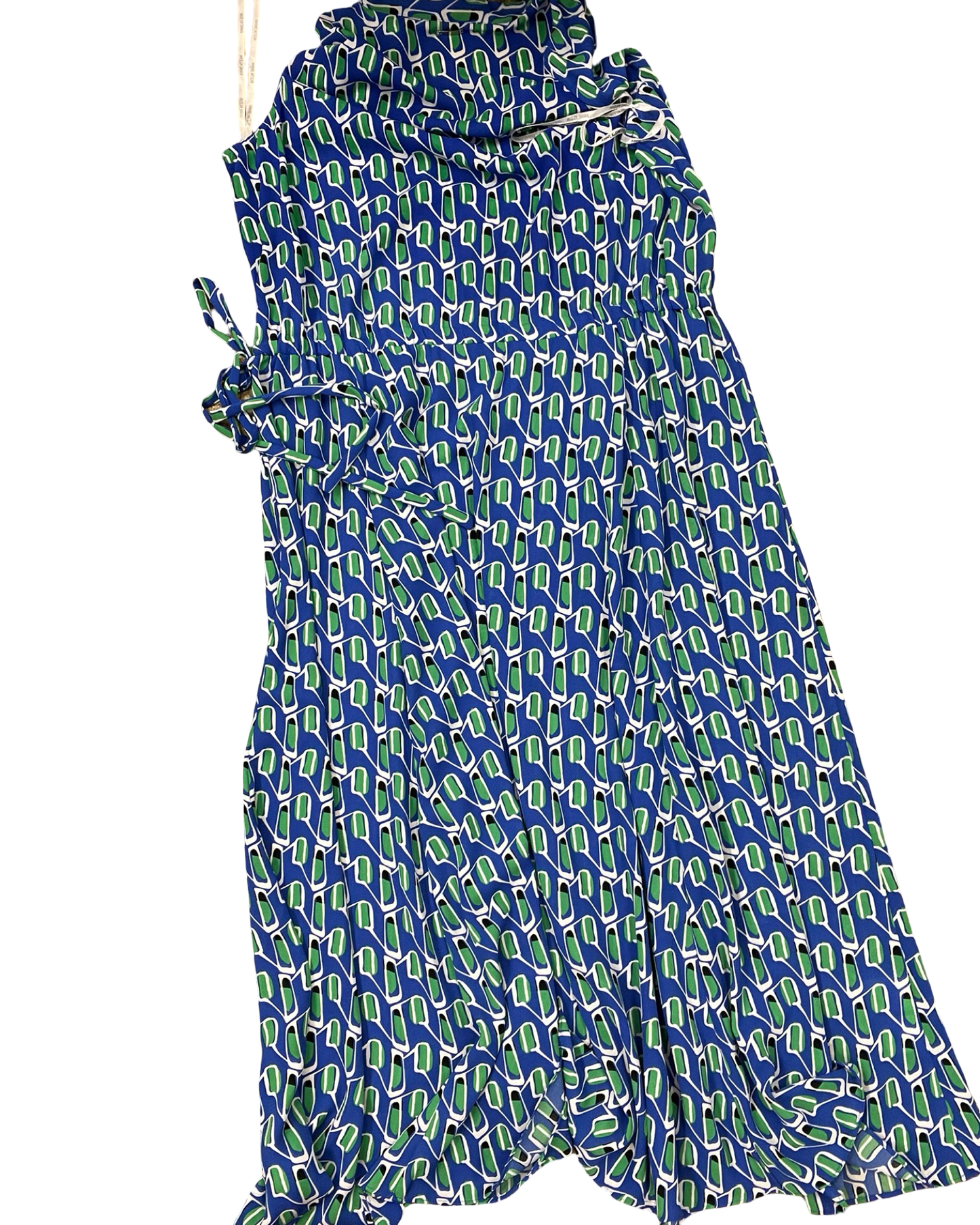 Dress Work By Anne Klein In Blue & Green, Size:Xl