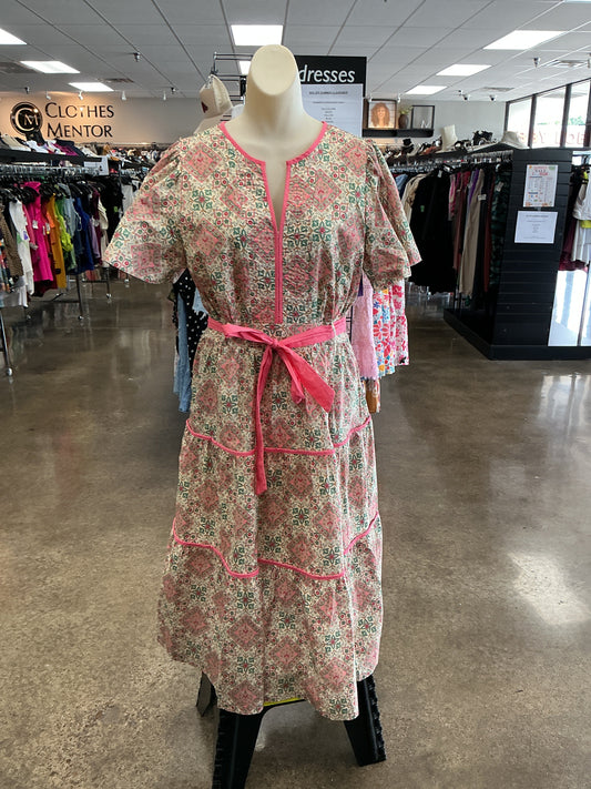 Dress Casual Maxi By &Merci In Green & Pink, Size:M