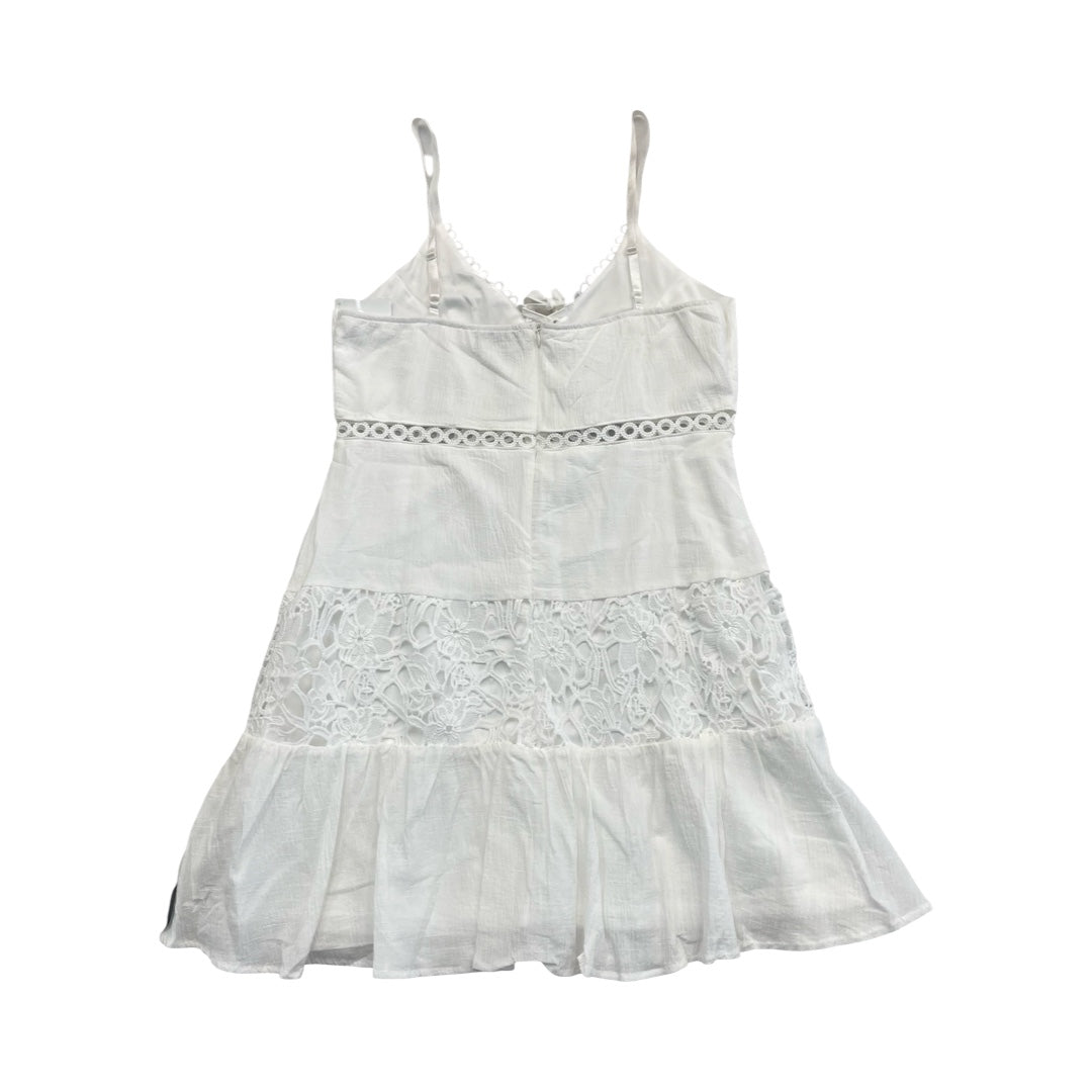 Dress Casual Short By Chicme In White, Size:Xl