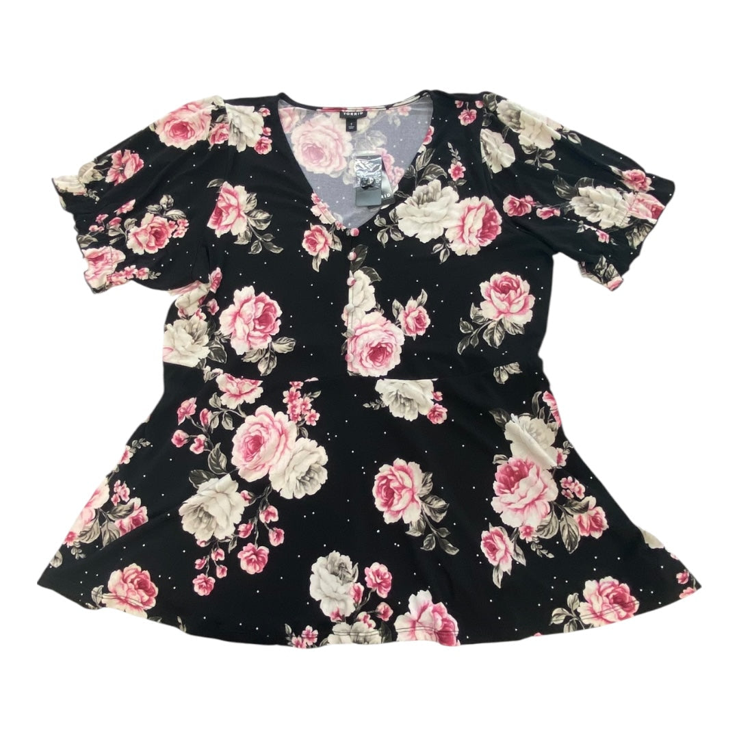 Top Ss By Torrid In Floral Print, Size:1X
