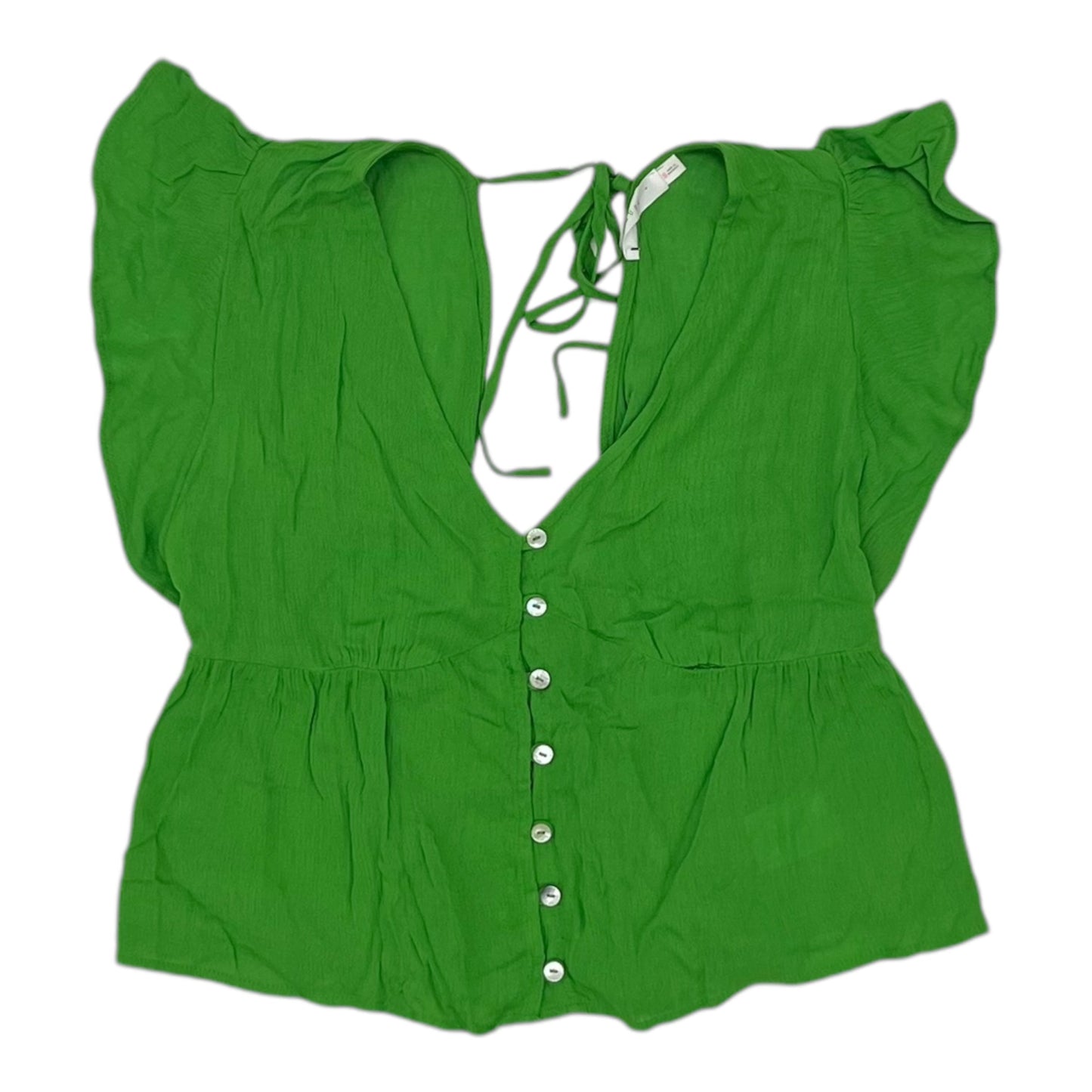 Blouse Ss By Lush In Green, Size:S