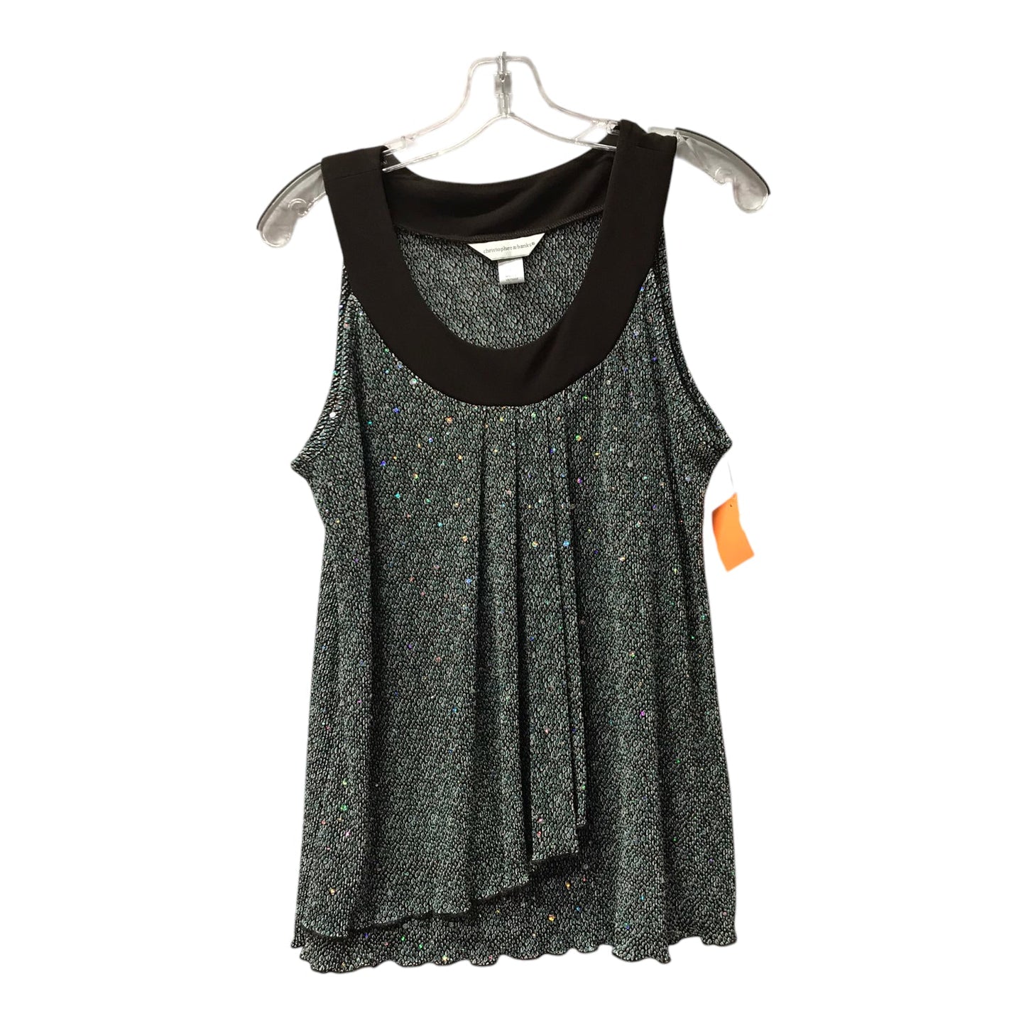 Top Sleeveless By Christopher And Banks In Brown & Green, Size:L