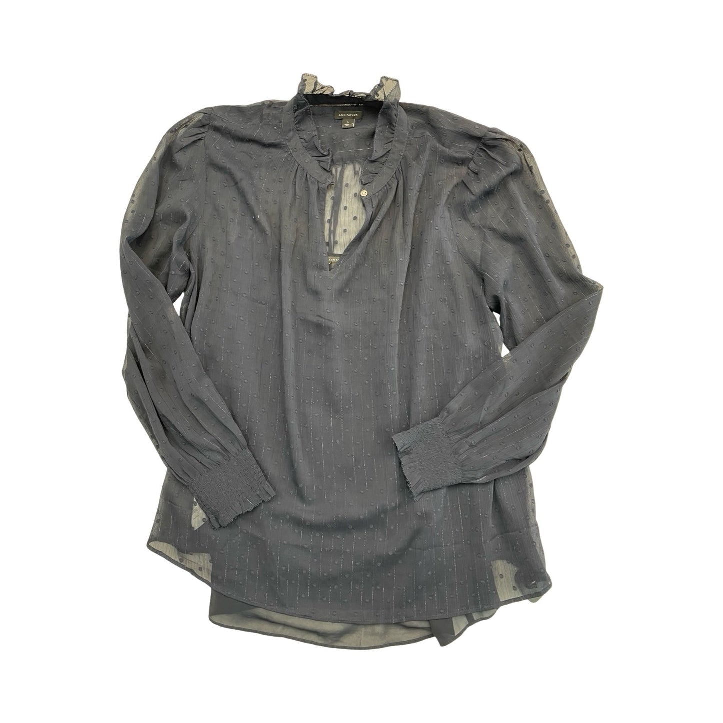 Top Ls By Ann Taylor In Navy, Size:L