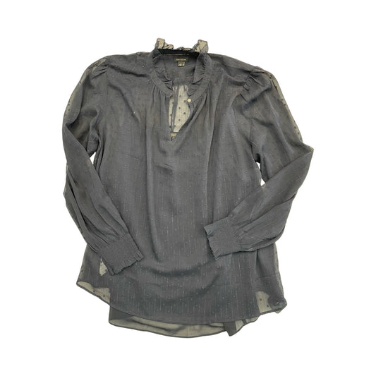 Top Ls By Ann Taylor In Navy, Size:L