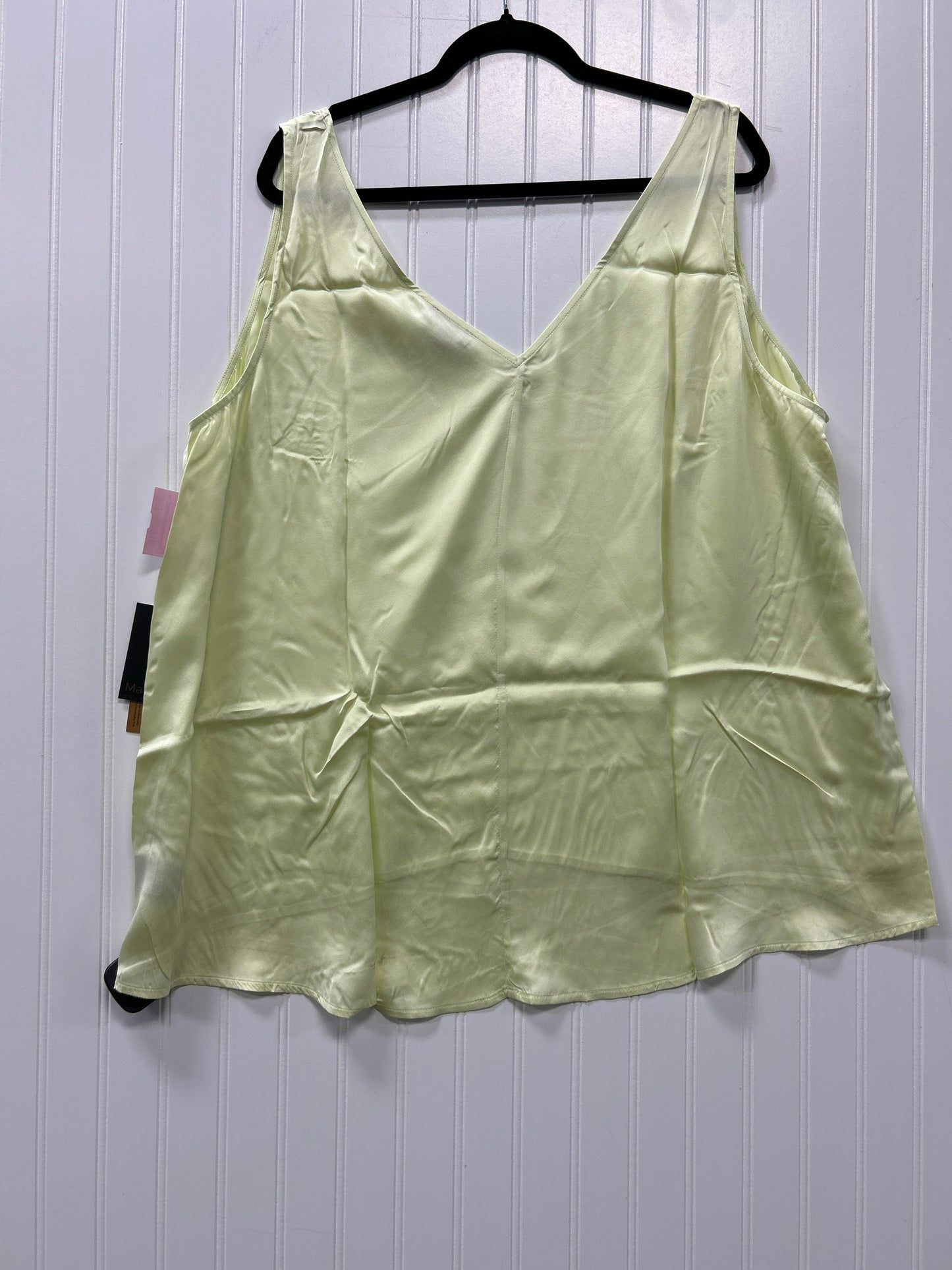 Top Sleeveless By Cmc In Yellow, Size:4X