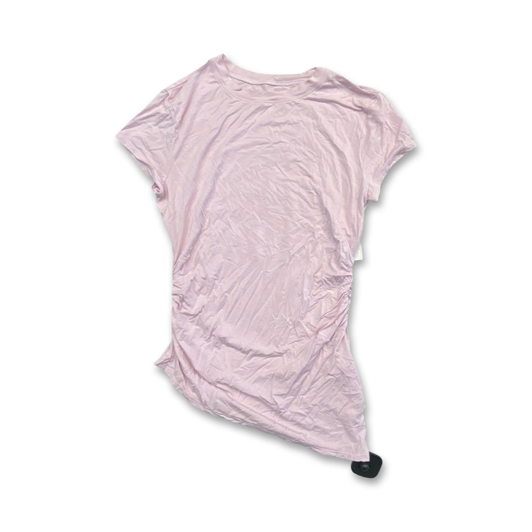 Athletic Top Ss By Lululemon In Pink, Size:S