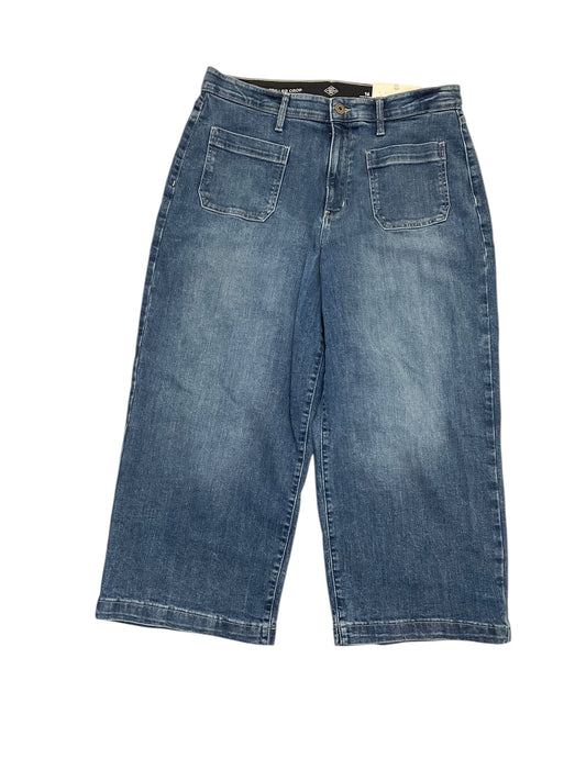 Jeans Wide Leg By St Johns Bay In Blue Denim, Size:16