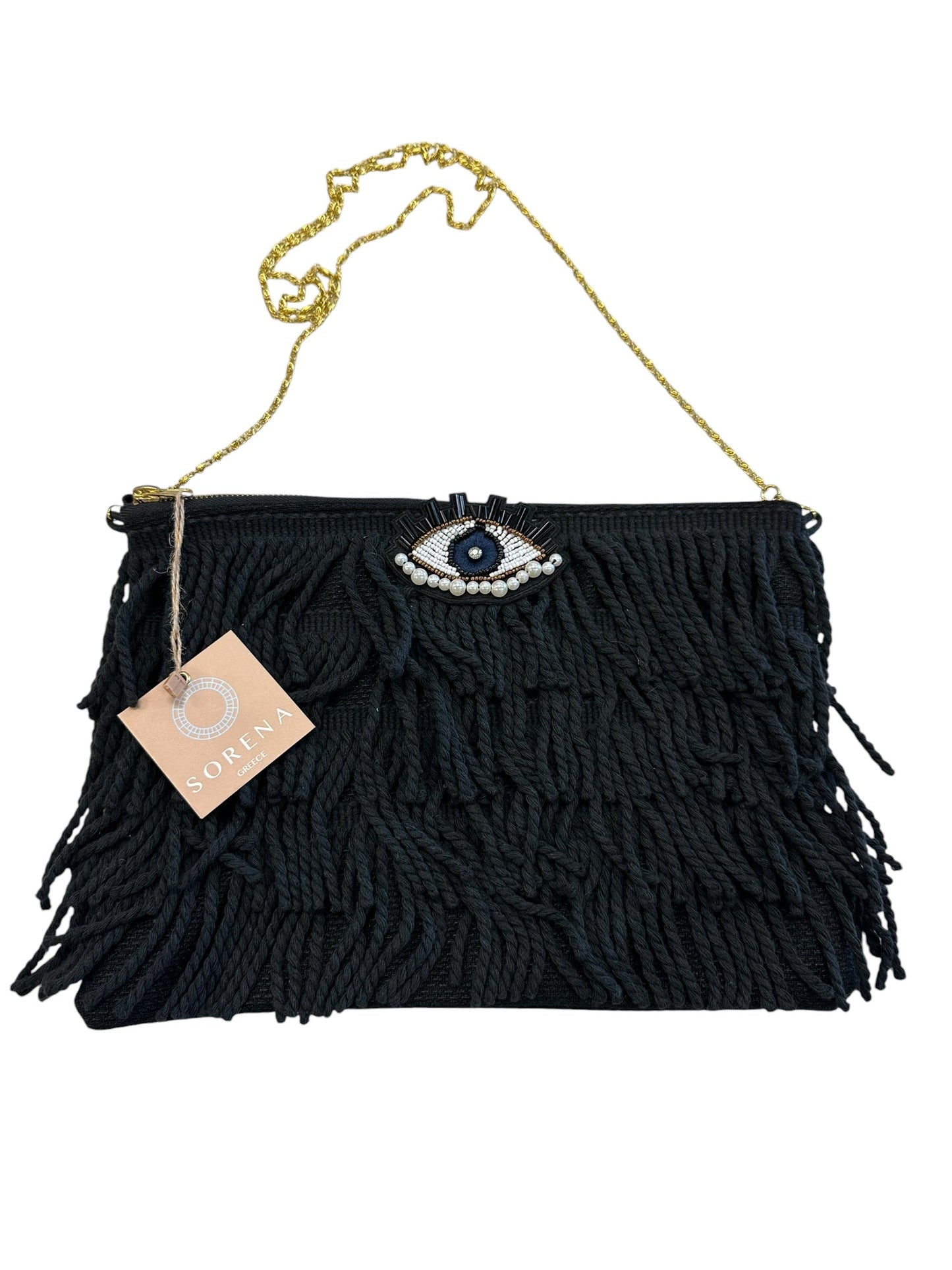 Crossbody By Cmb In Black & Gold, Size:Large