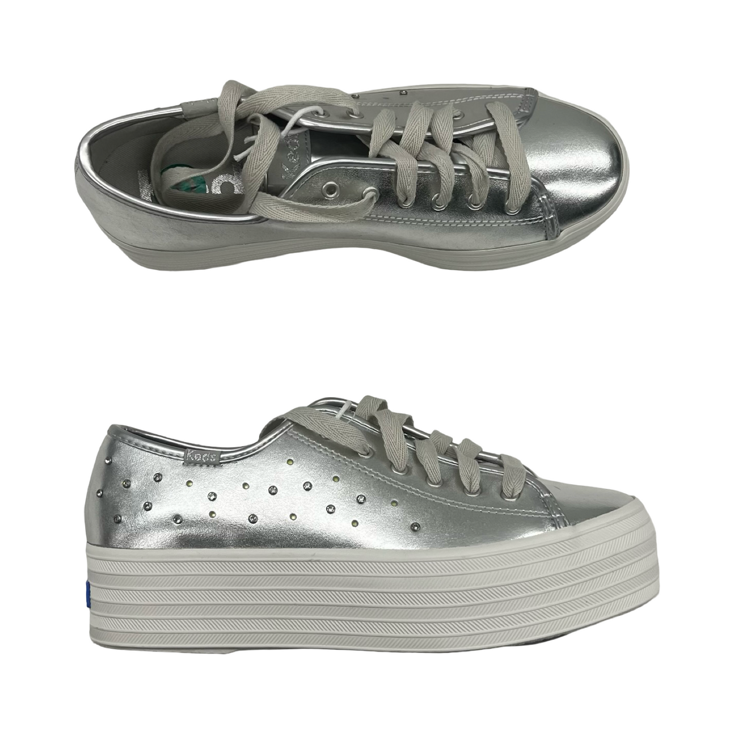 Shoes Sneakers By Keds In Silver, Size:8