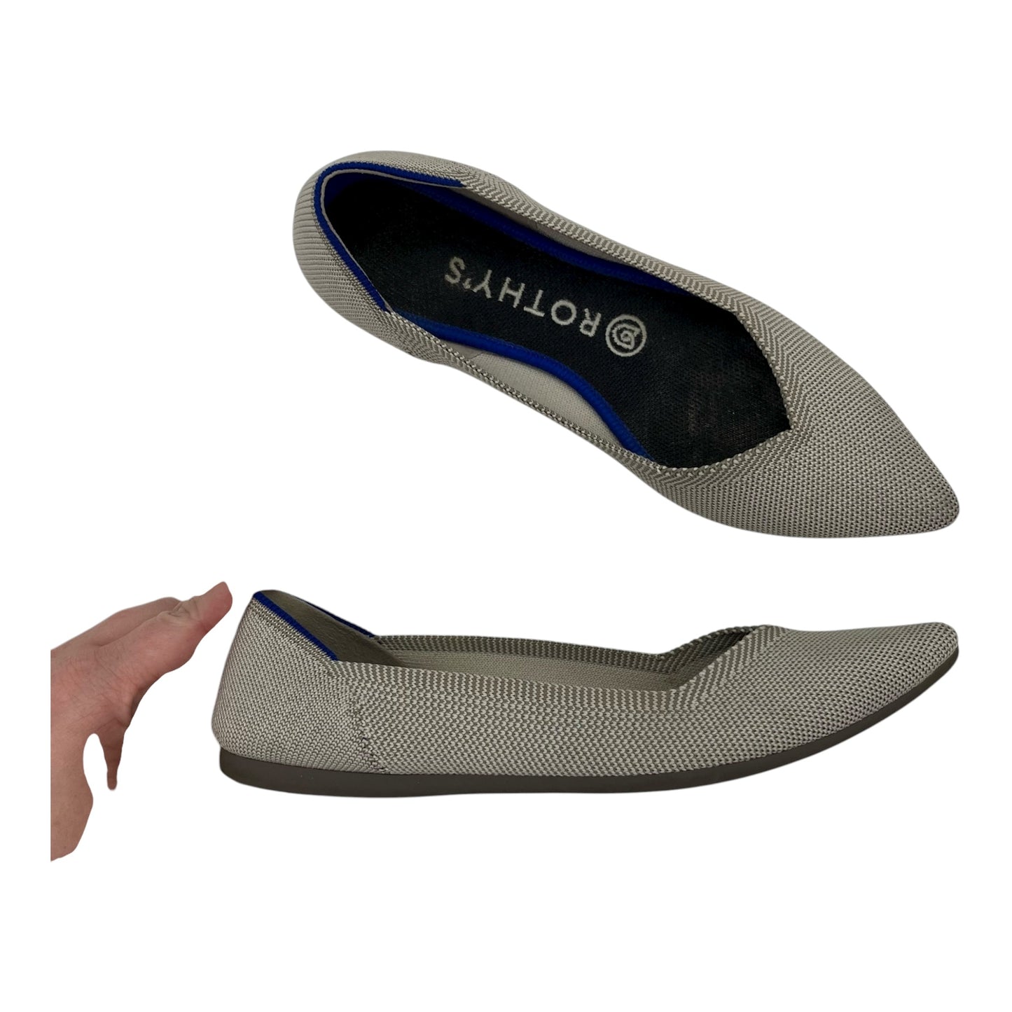 Shoes Flats By Rothys In Grey, Size:8