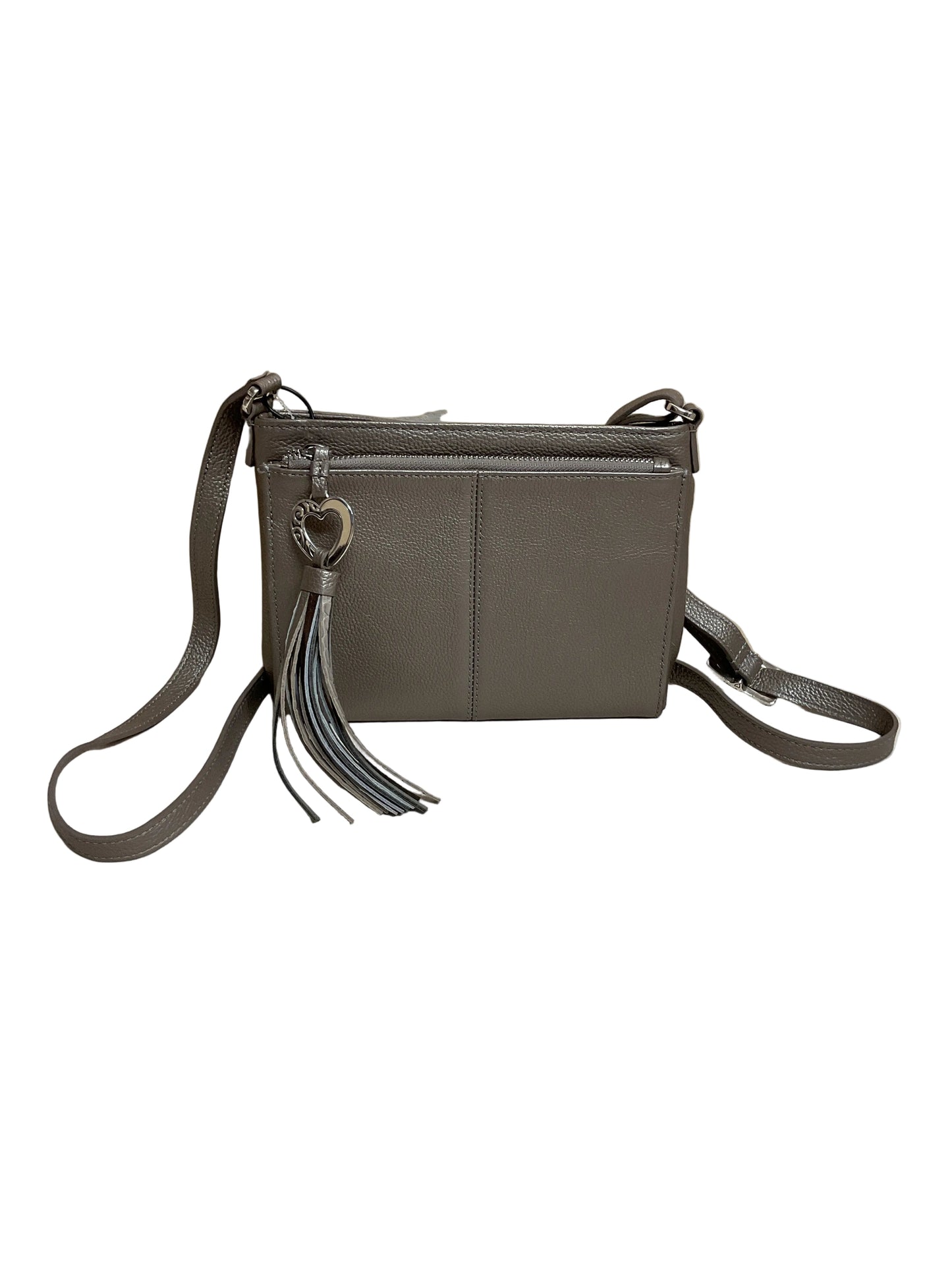 Handbag Leather By Brighton In Taupe, Size:Small