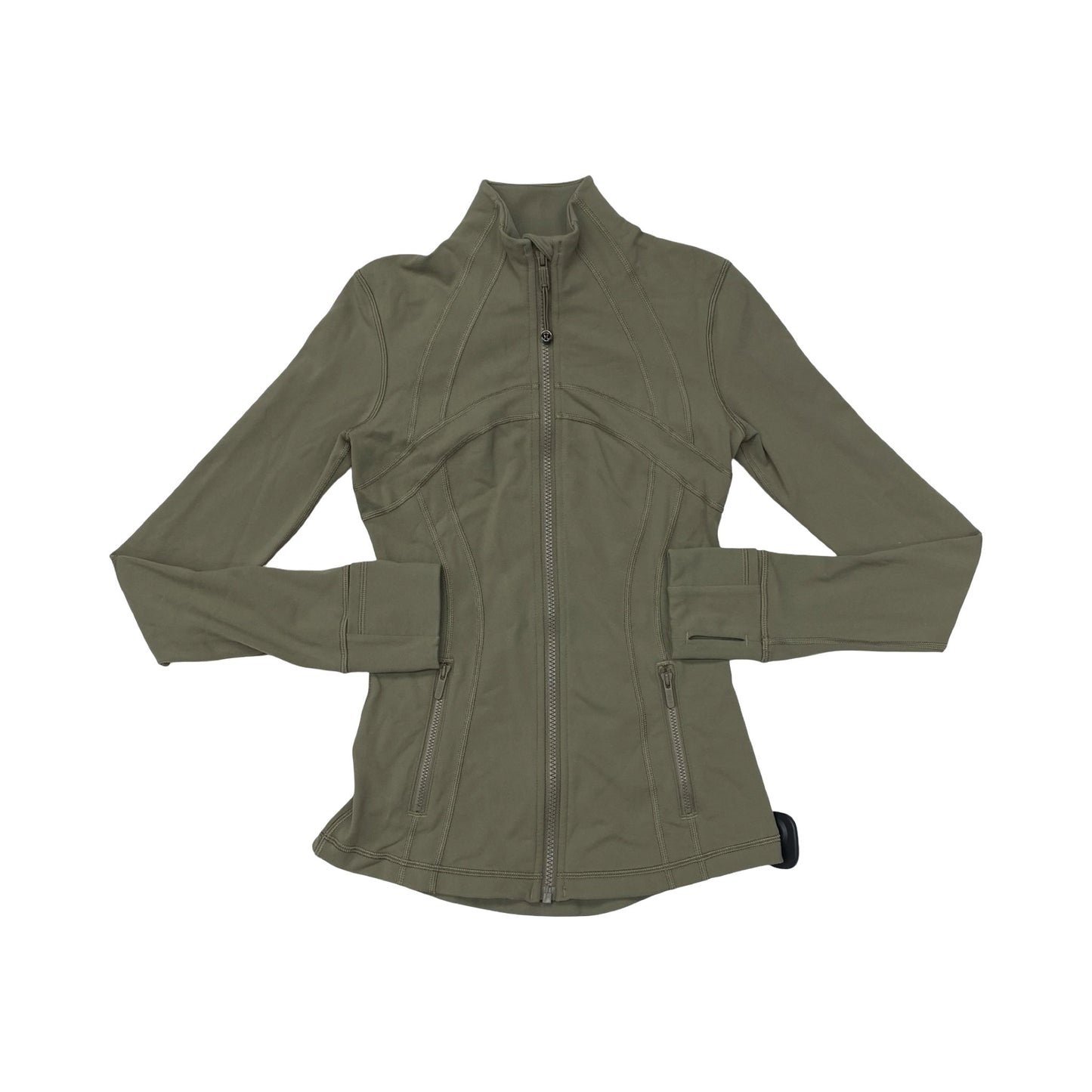 Athletic Jacket By Lululemon In Green, Size:2