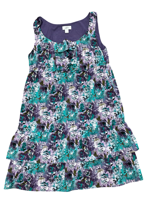 Dress Casual Midi By Loft In Purple, Size:8