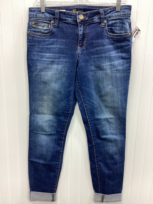 Jeans Cropped By Kut In Blue Denim, Size:8