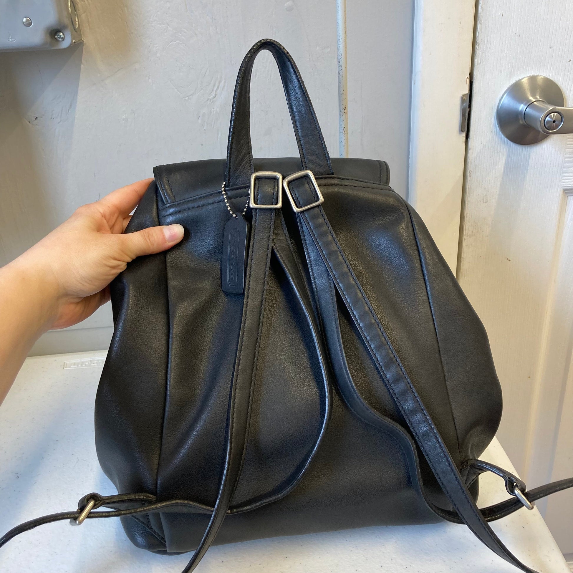 Backpack Designer By Coach In Black, Size:Medium
