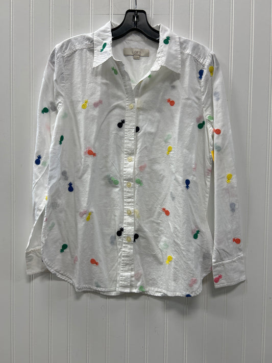 Top Ls By Loft In White, Size:S