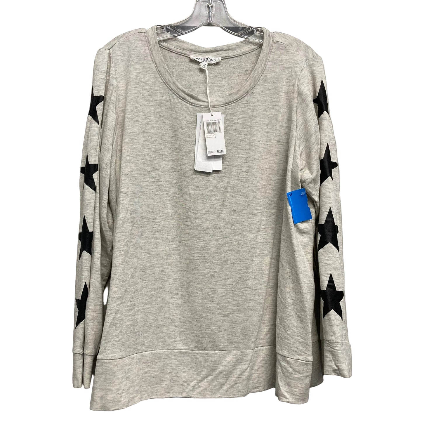 Top Ls By Workshop In Grey, Size:1X