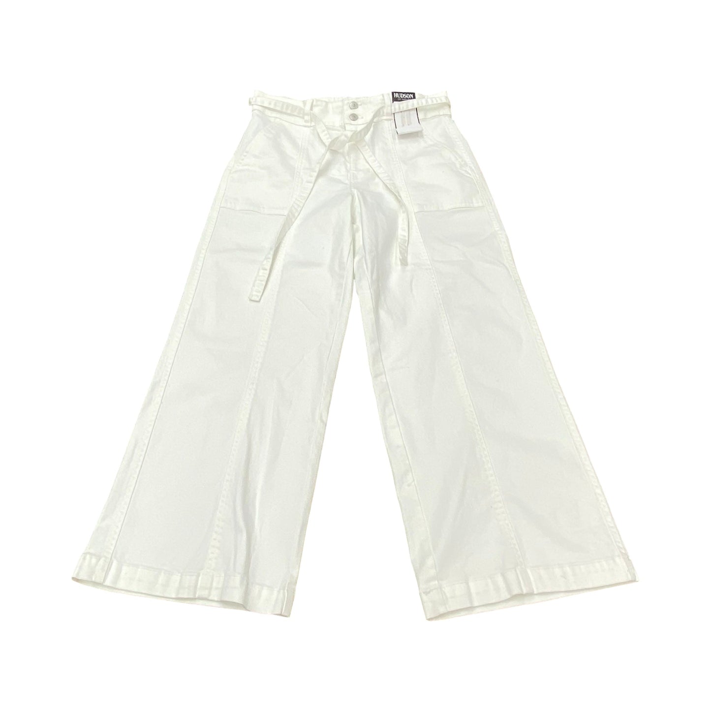 Jeans Wide Leg By Hudson In White Denim, Size:12