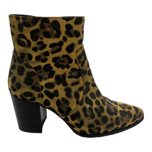 Boots Ankle Heels By Blondo In Animal Print, Size:8