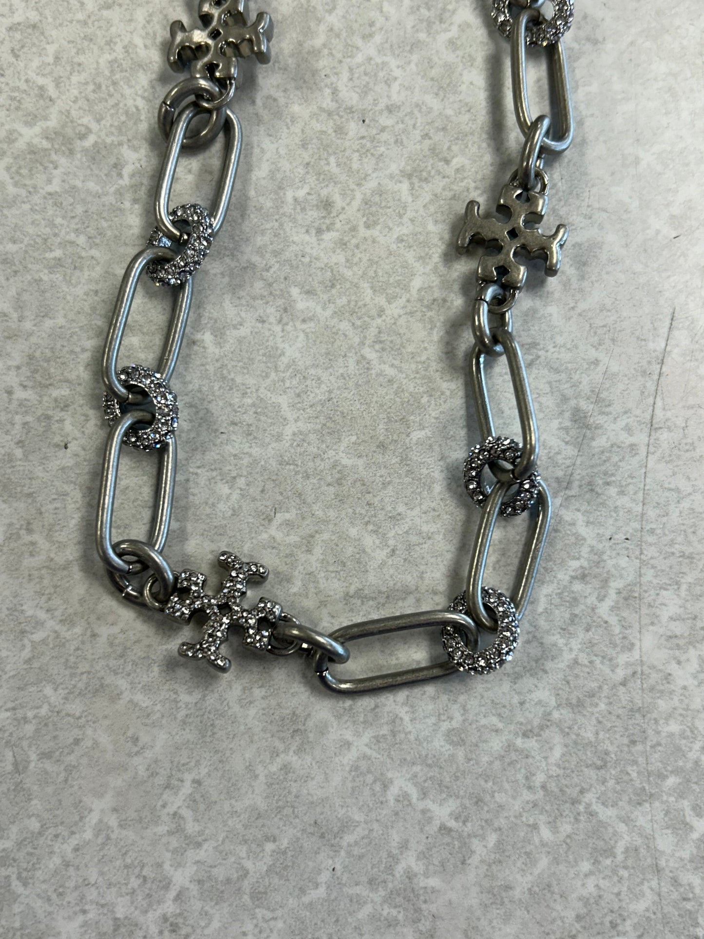 Necklace Designer By Tory Burch In Silver